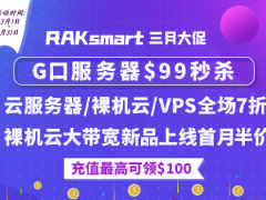 RAKsmart限时优惠 外贸建站服务器$30秒杀