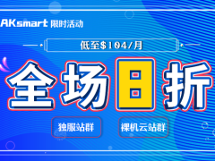 RAKsmart站群服务器限时促销 全场8折只需$104/月
